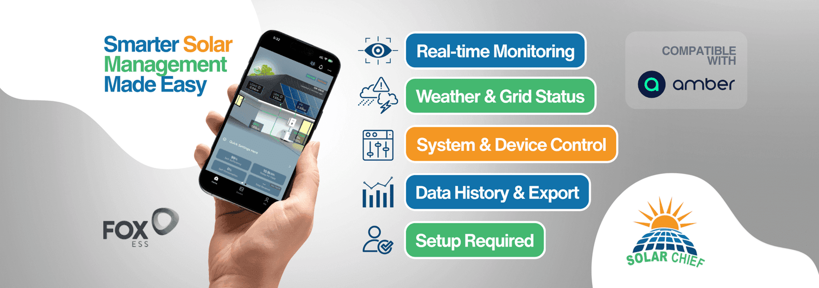 Smarter solar management — real-time monitoring, weather & grid status