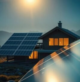 solar panel with sun