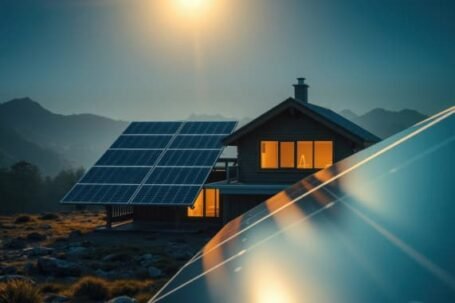 solar panel with sun